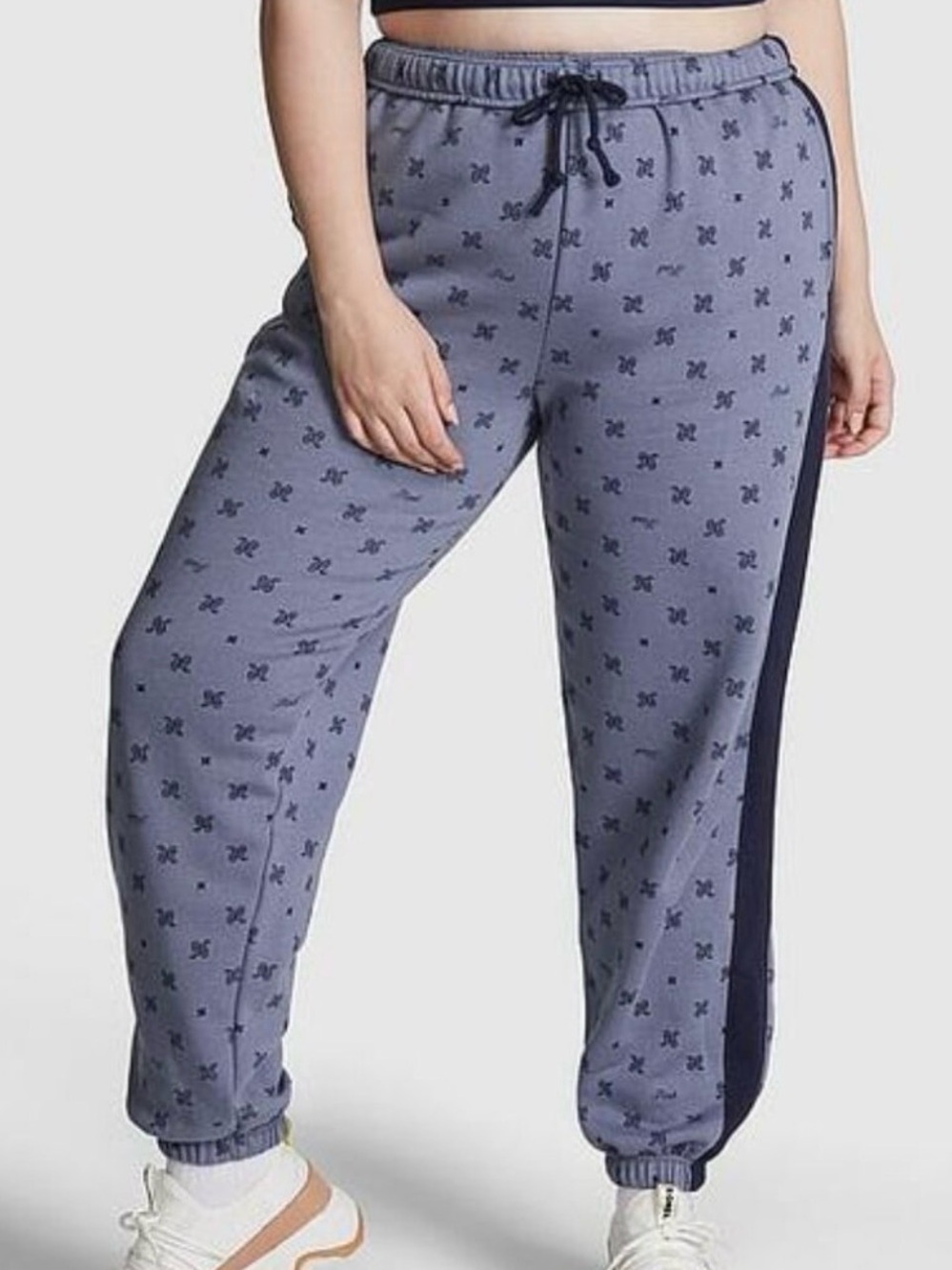 Victoria's Secret PINK Ivy Fleece Blue Relaxed Sweatpants Size Medium